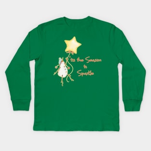 'tis the season to sparkle Kids Long Sleeve T-Shirt